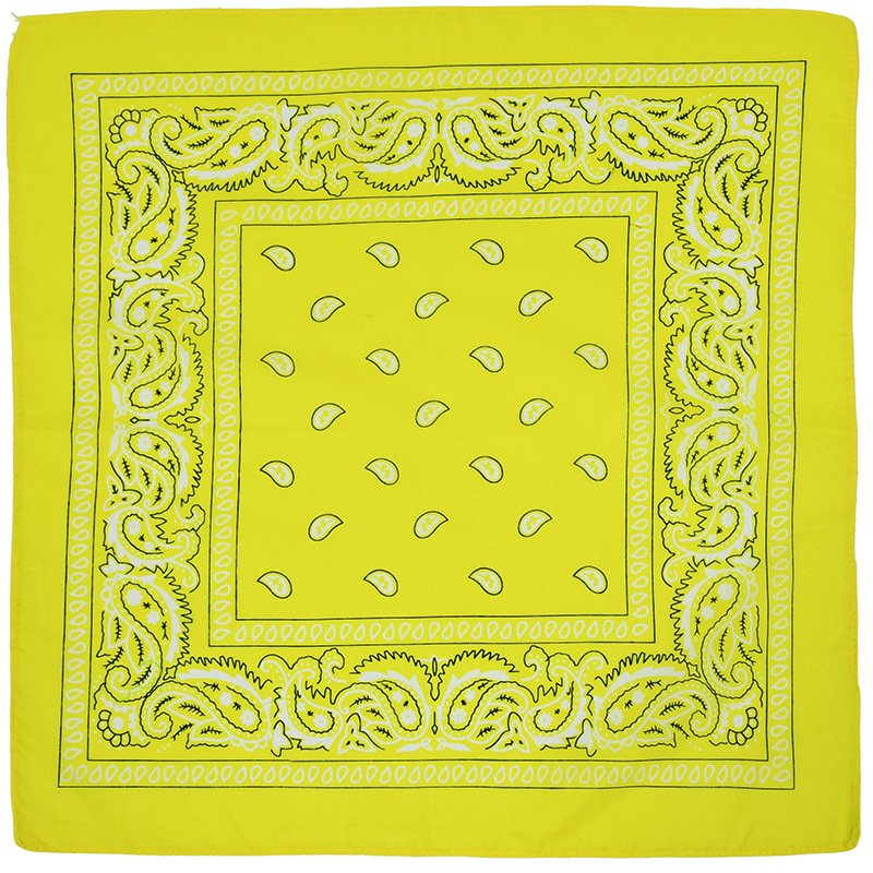 Wholesale Customized Heat Transfer logo Paisley Pattern Handkerchief Printing Bandana Polyester Square Bandana