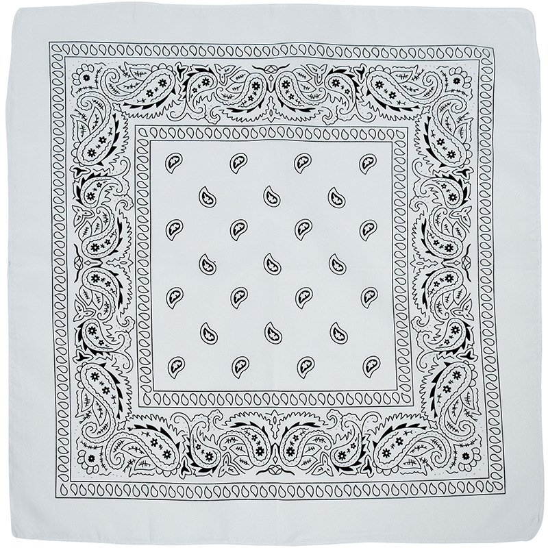Wholesale Customized Heat Transfer logo Paisley Pattern Handkerchief Printing Bandana Polyester Square Bandana