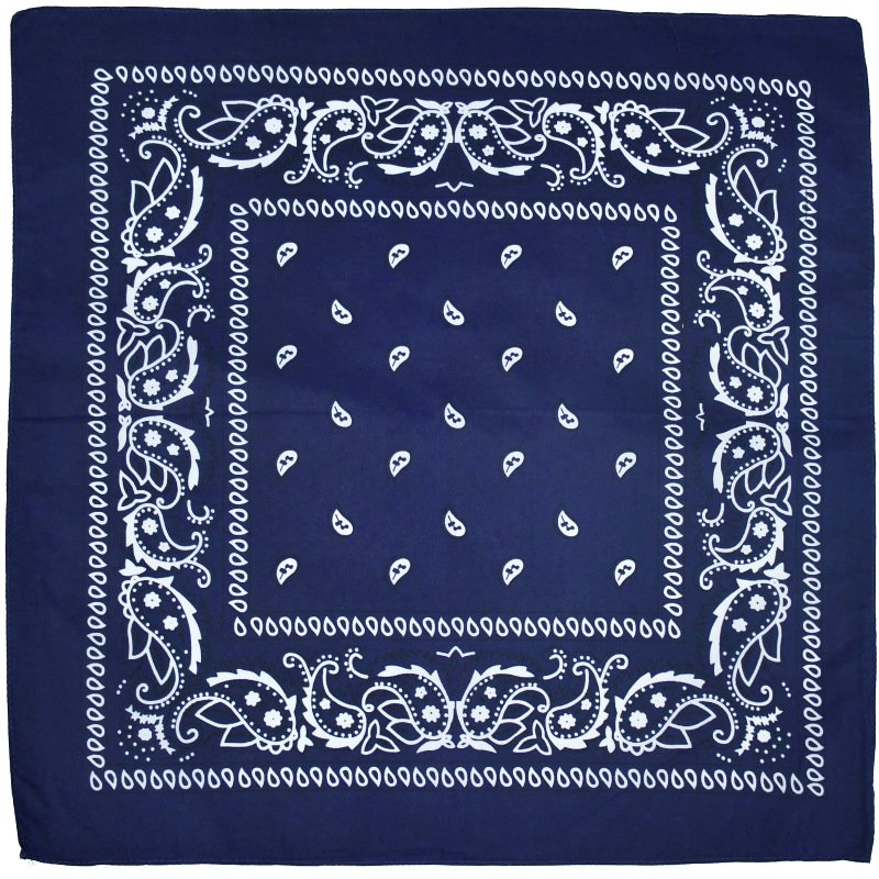 Wholesale Customized Heat Transfer logo Paisley Pattern Handkerchief Printing Bandana Polyester Square Bandana