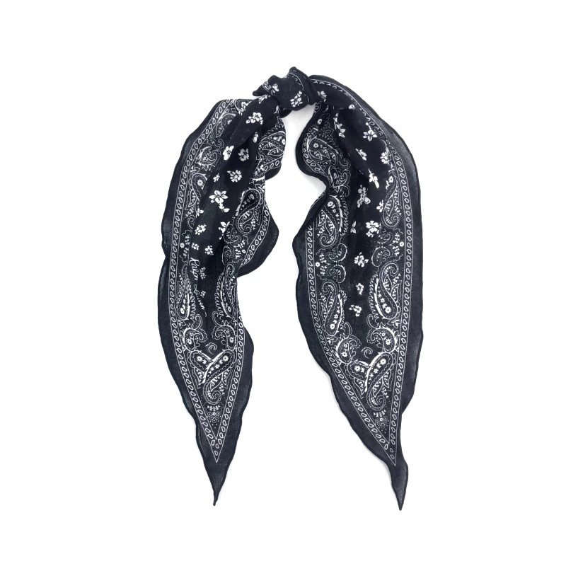 Classic Long Staple Cotton Long Scarf Cashew Hairband Headband Silk Scarf Premium Feeling Square Scarf Light