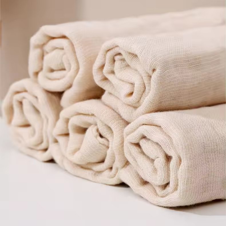 Organic Colored Cotton Fluffy Absorbent 2-Gauze Face Towels Pure Thickened Cotton for Adults Square Scarf & Handkerchiefs
