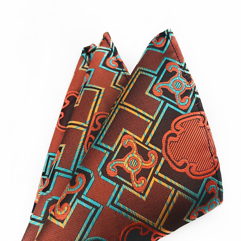 Wholesale Custom Pocket Square Print Classic Vintage Floral Paisley Cotton Handkerchief For Women