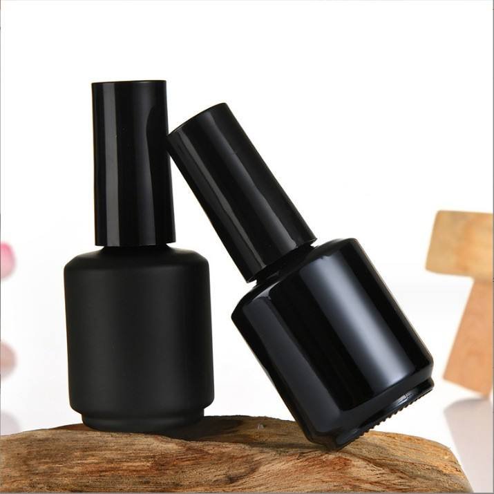 5ml 8ml 10ml 15ml Empty Nail Polish Bottles With Brush Gel Polish Black Glass Refillable Finger Nail Polish Bottle