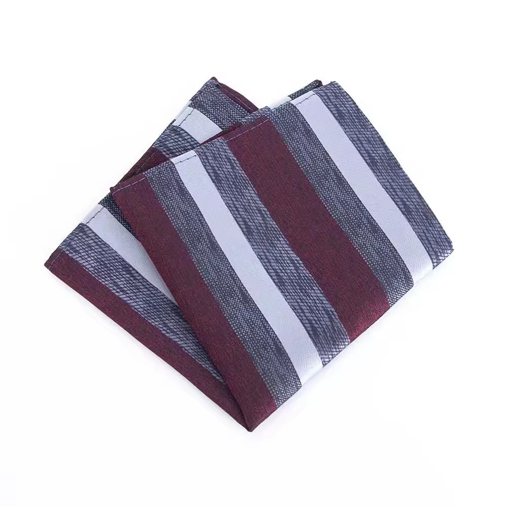 factory customized wholesale fashion high quality red dot twill pocket square handkerchief for man woman evening party
