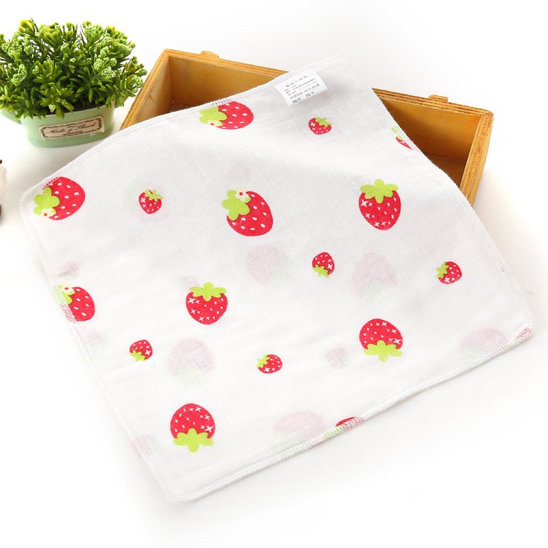 Combed Cotton Four Layer Gauze Thin Square Towel Gauze Children's Saliva Towel Newborn Handkerchief Small Square Towel