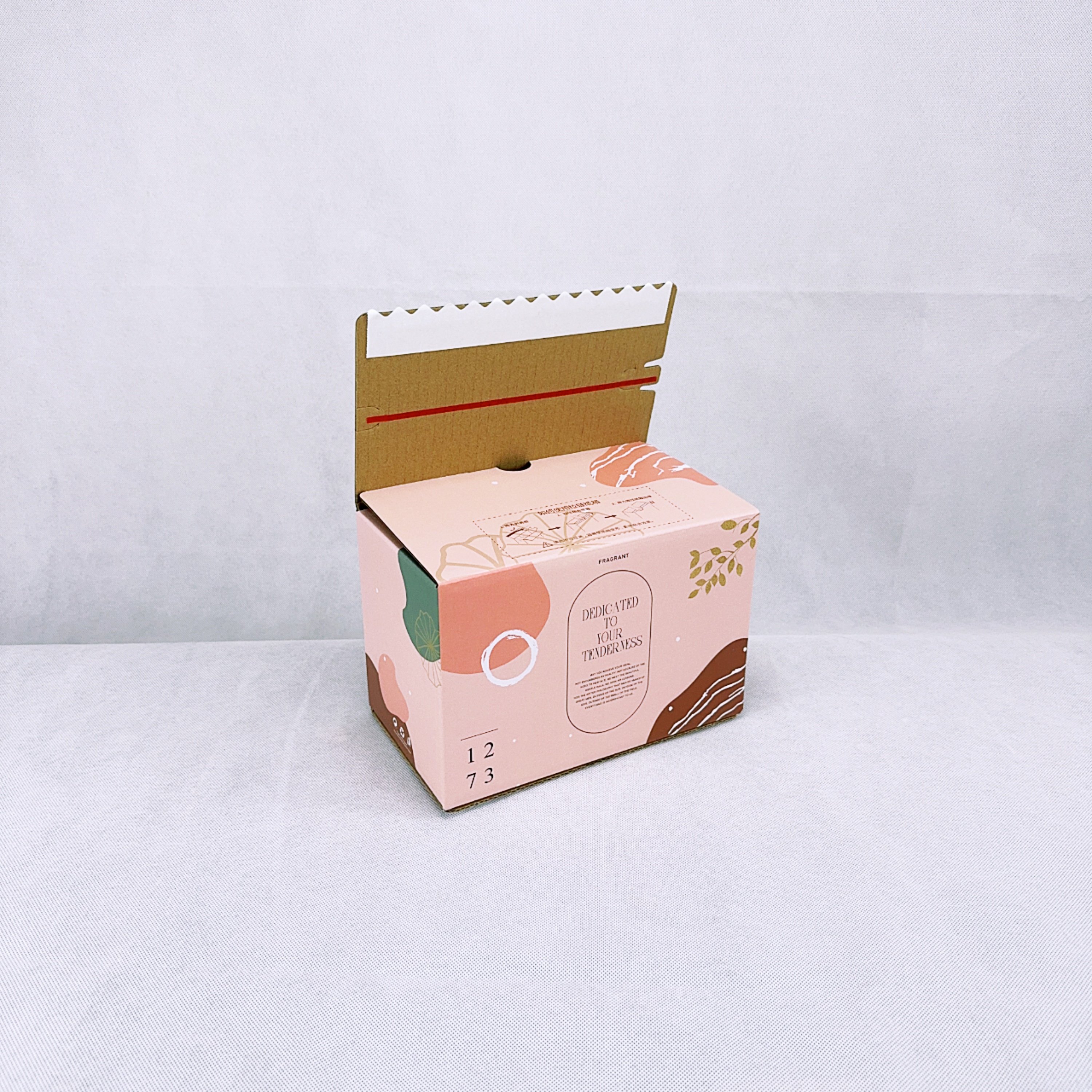 Custom Mailer box with Tear strip self seal stick packaging biodegradable corrugated shipping carton zipper postal paper boxes