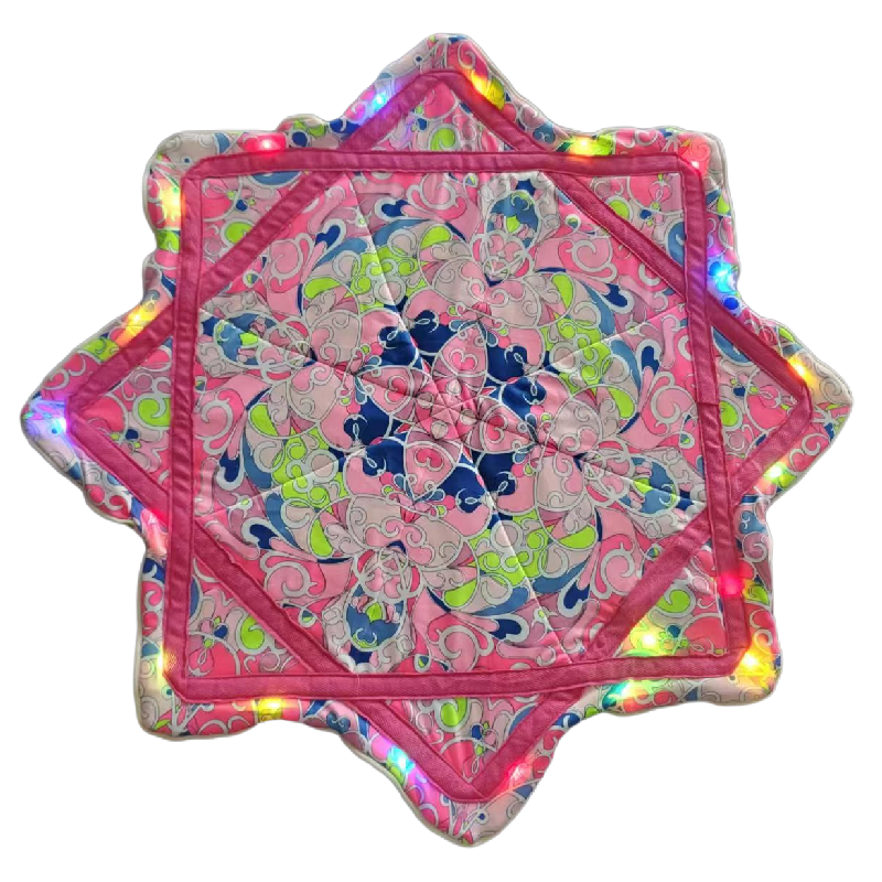 Flowstar Led Light Customization Spinning Dapostar Music Festival Accessories Handkerchief Double Side Printing