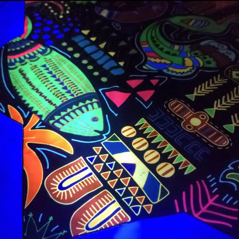 Flowstar Led Light Customization Spinning Dapostar Music Festival Accessories Handkerchief Double Side Printing