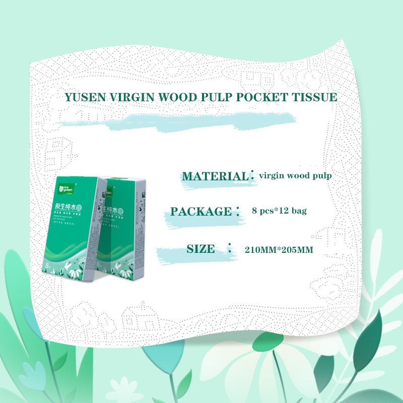 Factory Custom High Quality Travel Pack Facial Tissue Pop up tissue 10*20cm 4 Ply Virgin Wood Pulp Handkerchief Pocket Tissue