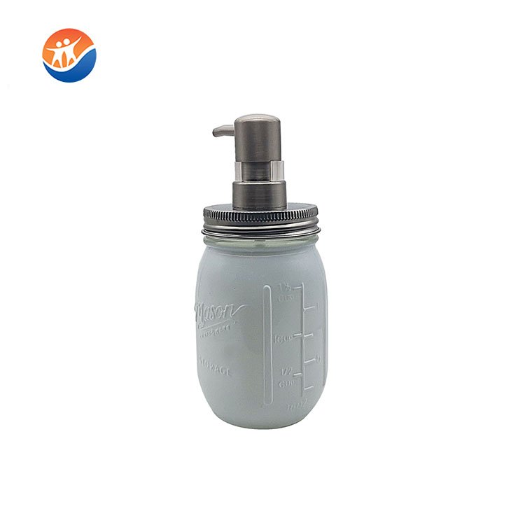 hand metal/plastic soap lotion pump 500ml glass bottle mason jar