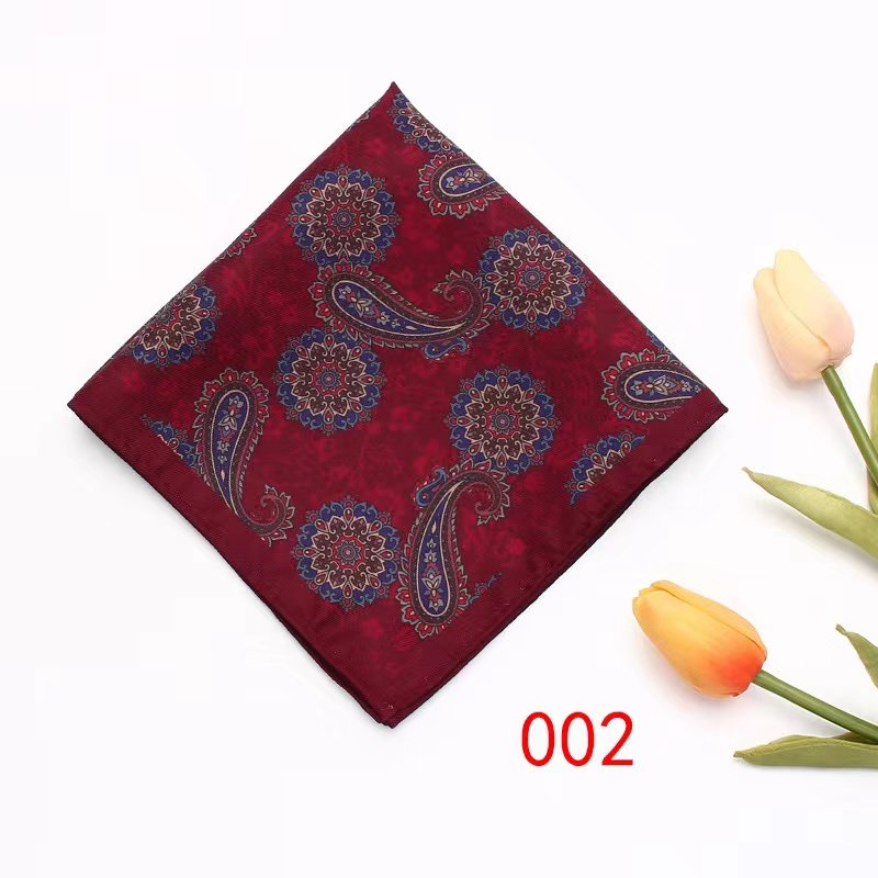 Off-the-stock Men's Polyester Suit Dress Multicolor Handkerchief Geometry Pocket Square For Men