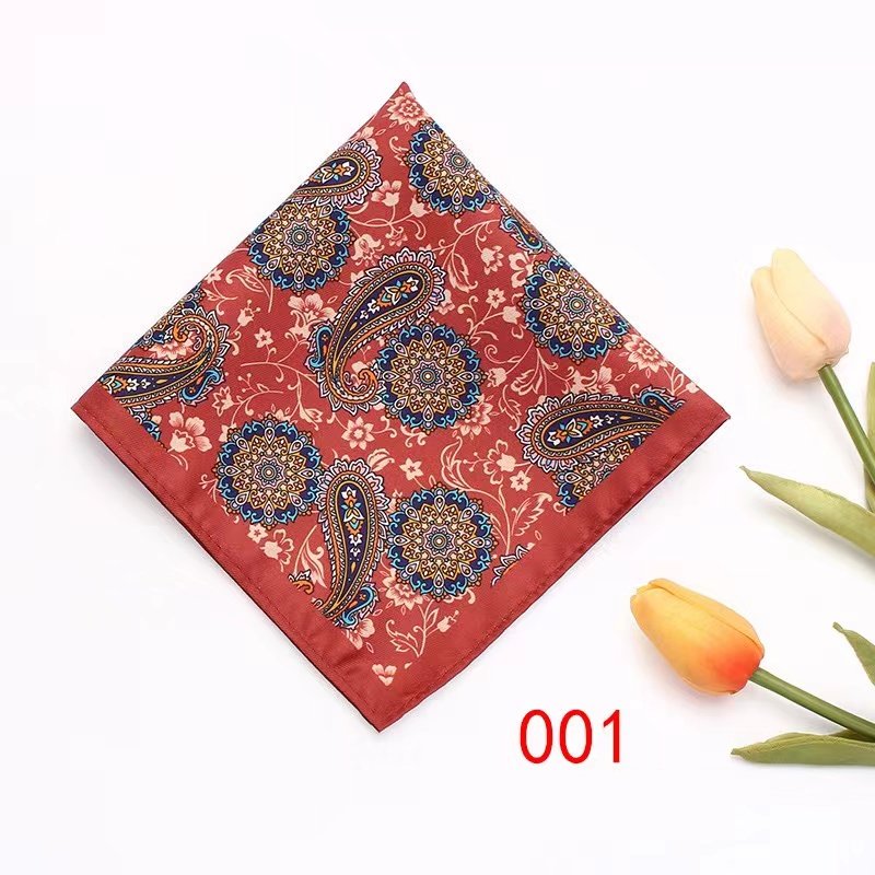 Off-the-stock Men's Polyester Suit Dress Multicolor Handkerchief Geometry Pocket Square For Men