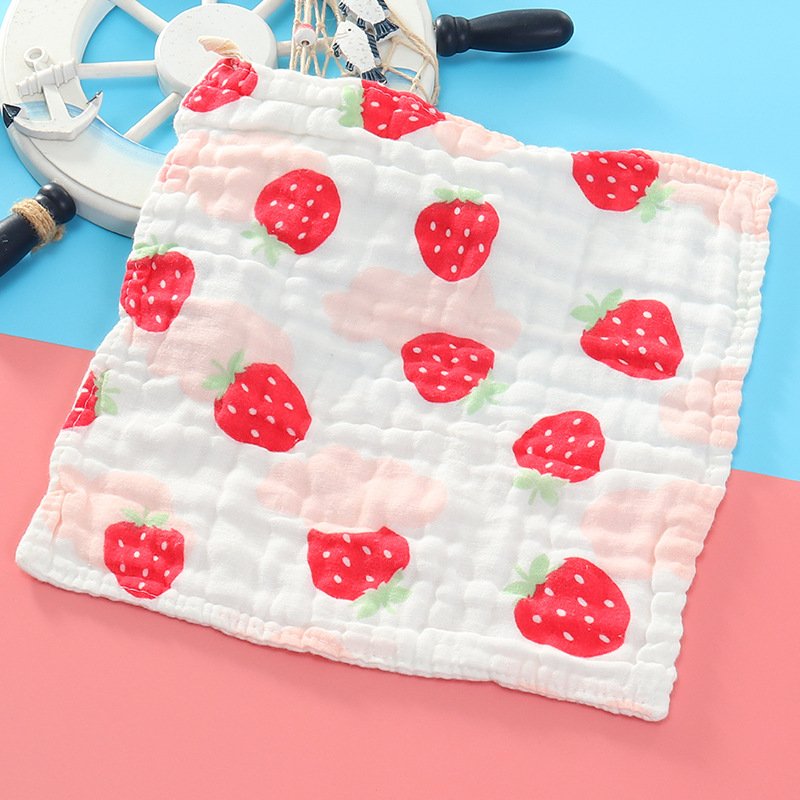 Cotton square Face washing cloth 6layer 10x10'' Organic Bamboo Cotton Muslin facial Muslin Face Cloth