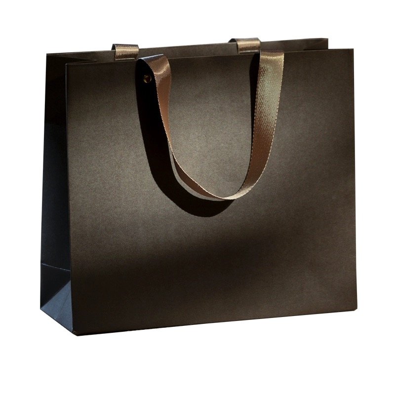 newsense custom printed black luxury shopping for small business clothes handles with your own logos paper gift bag