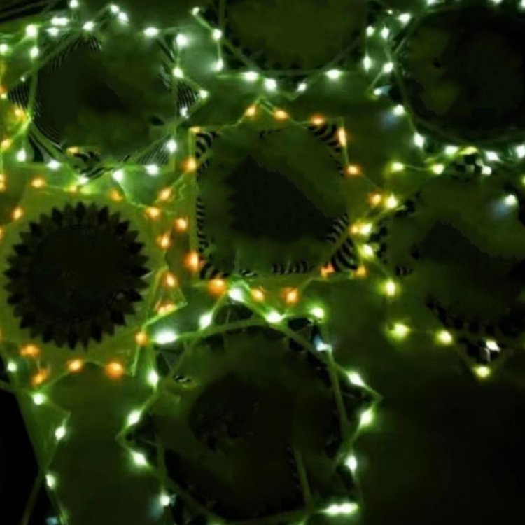 CUSTOM Energy Spin flowstar Lycra Handkerchief Double-side Led Dapo Star Flyper For Music Party