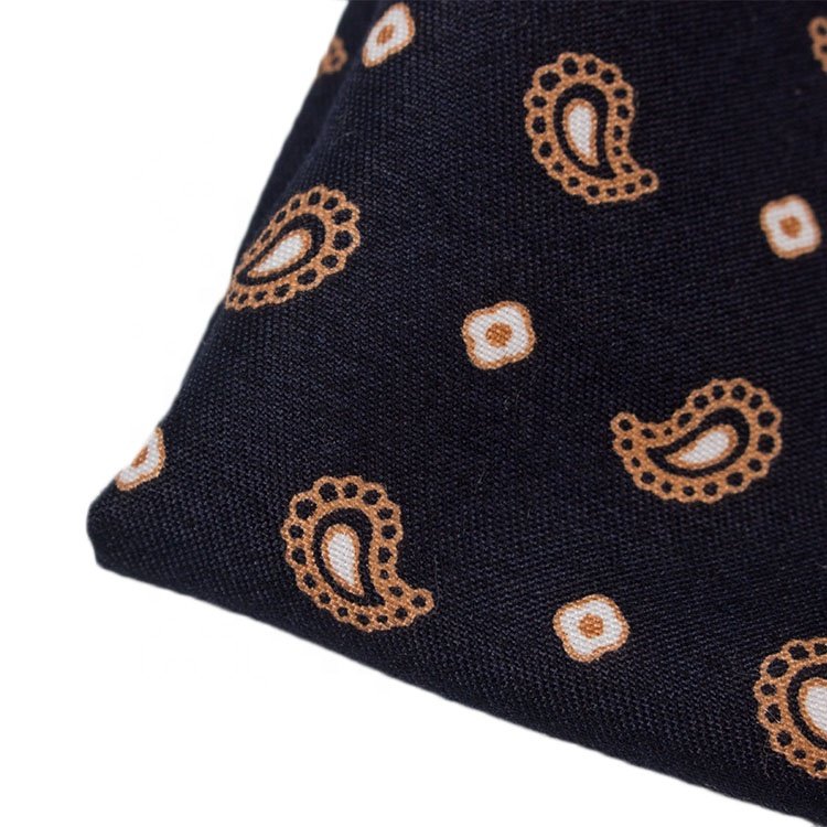 Classic Plaid leaf Polyester Pocket Square 24cm Men Black Hanky Party Daily Handkerchief Tuxedo Gift Accessory