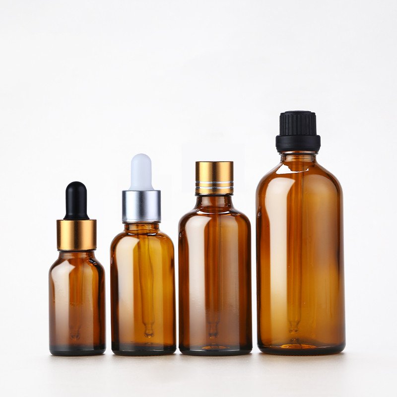 50ml 100ml Cheap Essential Oil Dropper Bottles Plastic Black Dropper Glass Bottles