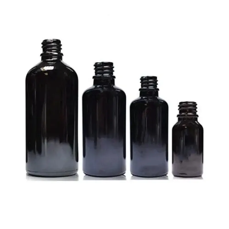 50ml 100ml Cheap Essential Oil Dropper Bottles Plastic Black Dropper Glass Bottles