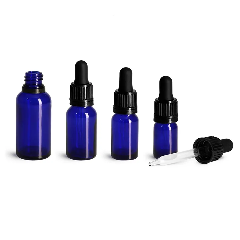 50ml 100ml Cheap Essential Oil Dropper Bottles Plastic Black Dropper Glass Bottles