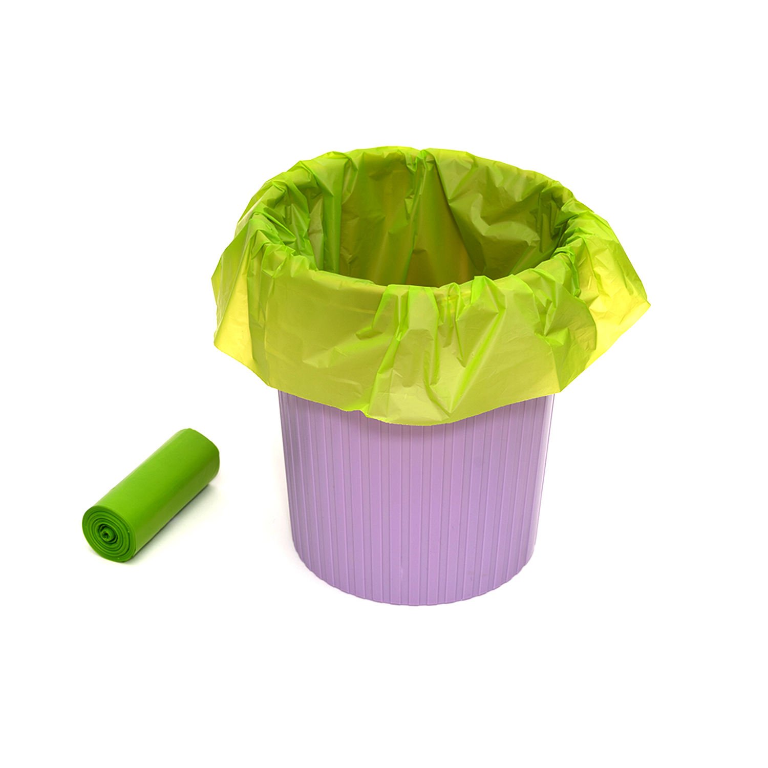 Eco heavy duty customize 100% bio degradable disposable plastic drawstring kitchen rubbish bin trash garbage bag on roll