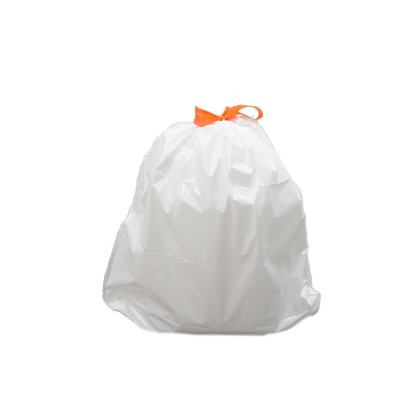 Eco heavy duty customize 100% bio degradable disposable plastic drawstring kitchen rubbish bin trash garbage bag on roll