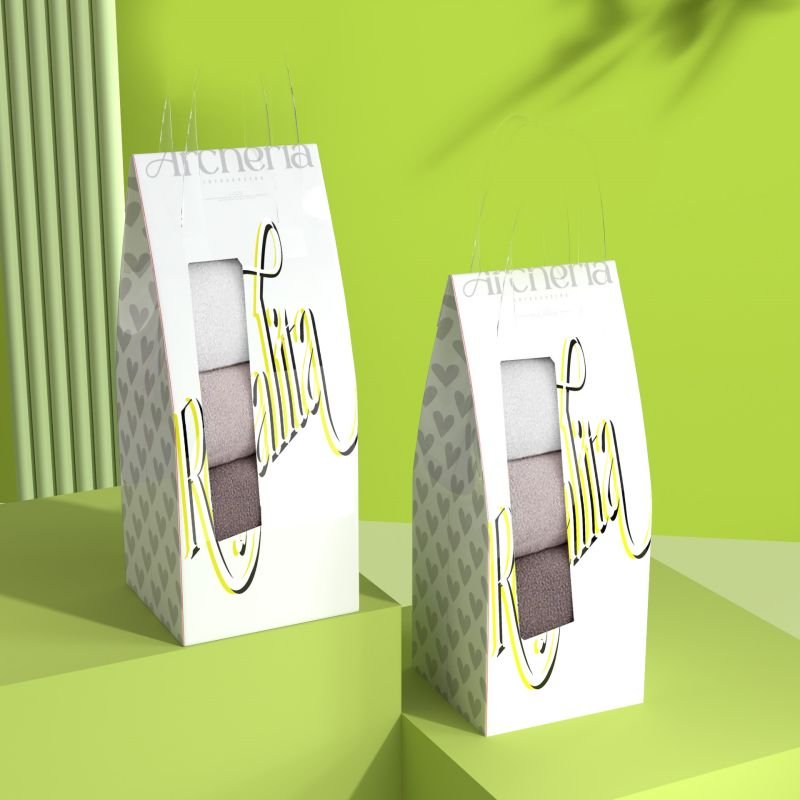 High Quality Bath Towel Storage Box Digital Printing Socks Paper Box Towel Packing Underwear Boxes