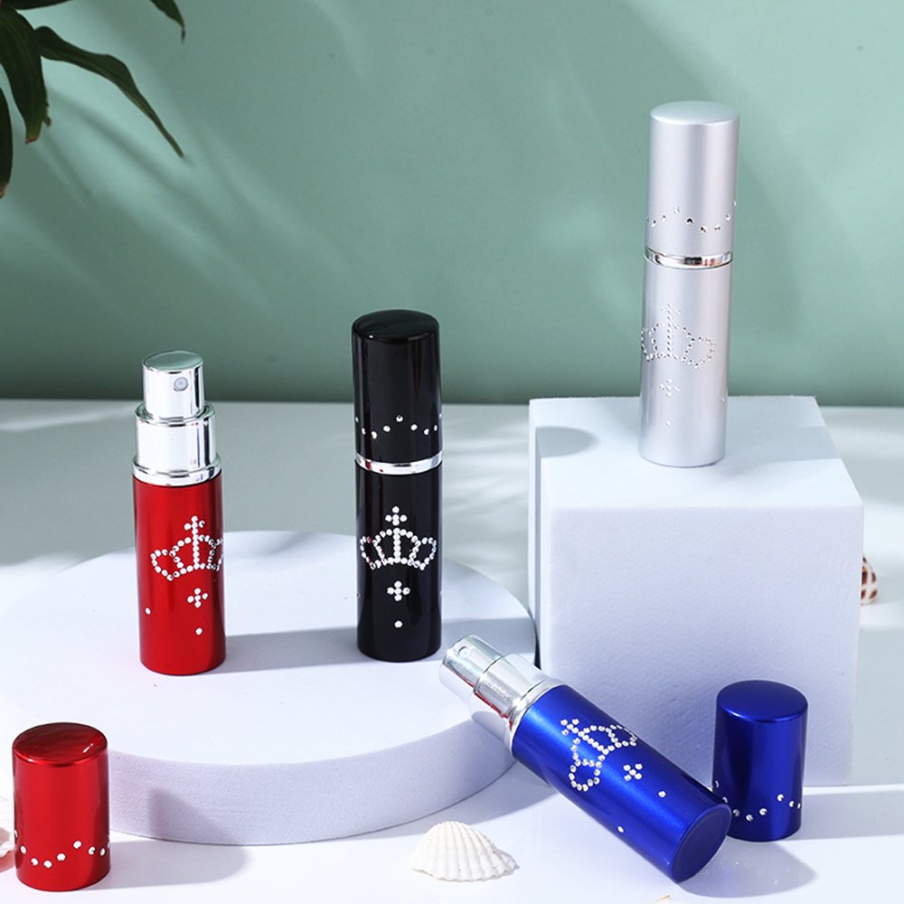 Mini 5ml PET Material Perfume Pump Atomizer Bottle Pocket-Sized Screen Printing Logo Makeup Packaging Spray Bottle