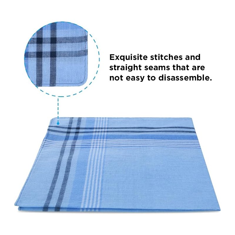 Custom Design Men's Handkerchiefs Gents Hankies 100% Cotton Pocket Square Hanks For Men Women Gift Handkerchiefs