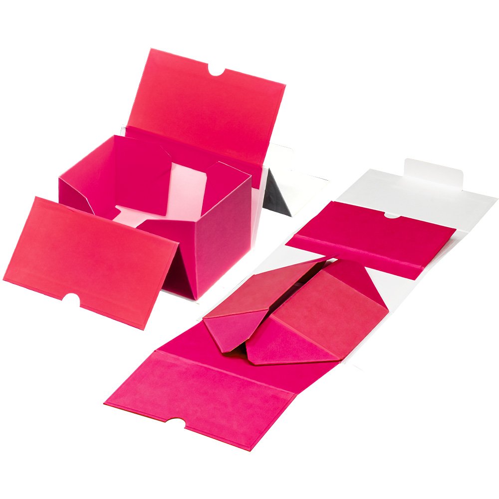 Wholesale Custom Pink for Small Business Rigid Cardboard Foldable Clothing Cosmetic Custom LOGO Hot Stamping Process