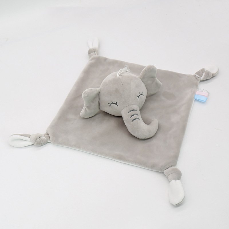 Cute Animals Baby Pure Cotton Cloth Soothing Towel Baby Sleeping Doll Rabbit Handkerchief Soothing toy Sleep toy puppet