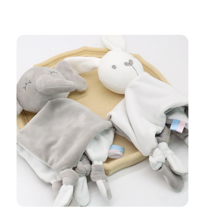 Cute Animals Baby Pure Cotton Cloth Soothing Towel Baby Sleeping Doll Rabbit Handkerchief Soothing toy Sleep toy puppet