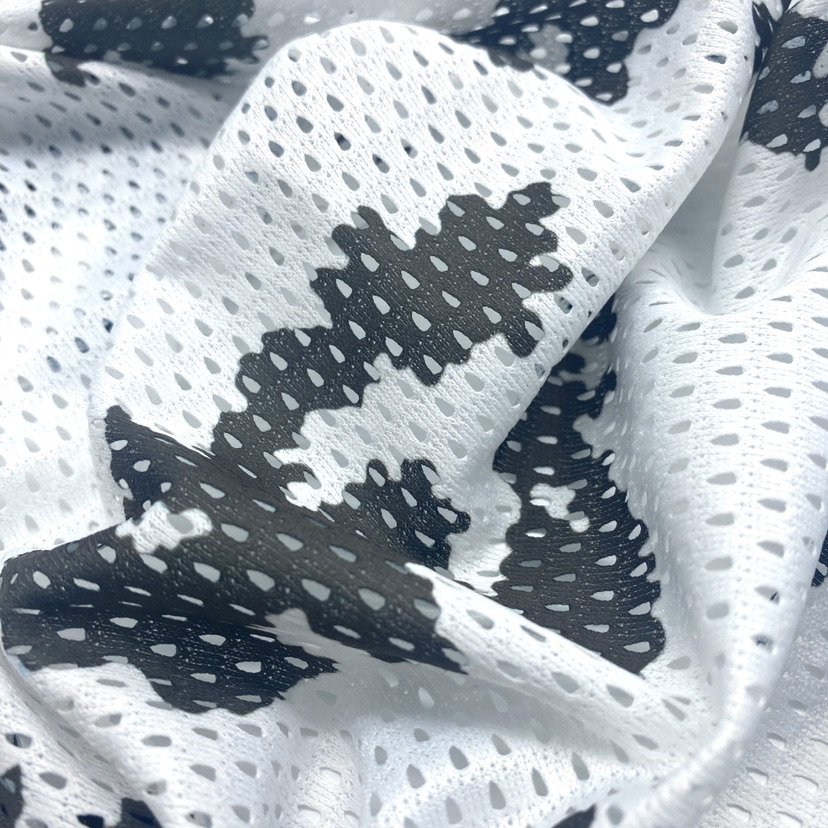 Polyester printed snow camouflage mesh sports fabric for outdoor winter camo uniform pants jacket tube scarf
