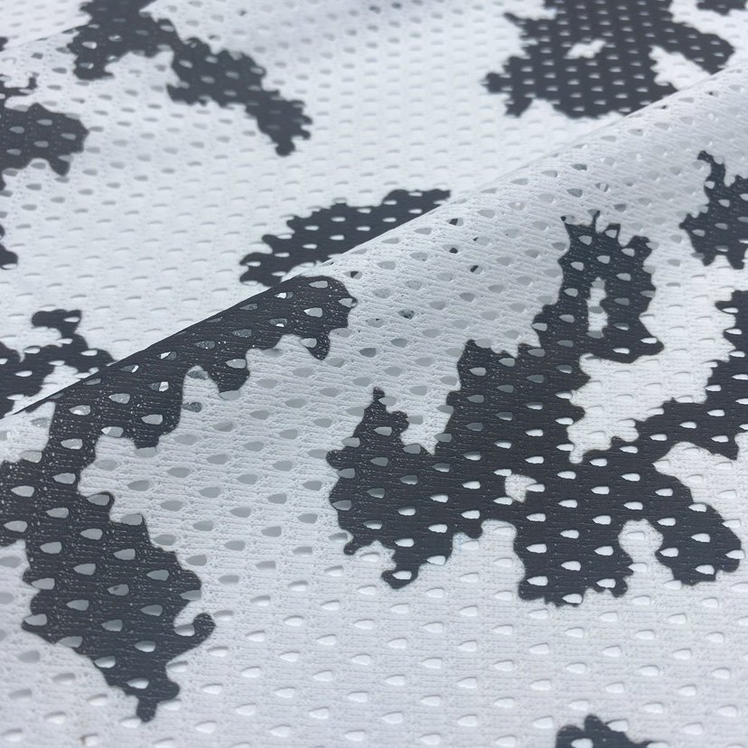 Polyester printed snow camouflage mesh sports fabric for outdoor winter camo uniform pants jacket tube scarf
