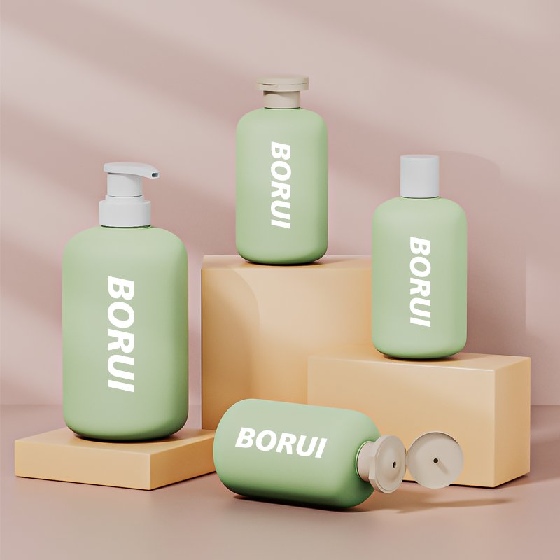 wholesale Eco-friendly luxury Shampoo And Conditioner bottle 200ml 260ml 300ml 400ml 500ml round empty HDPE plastic bottles