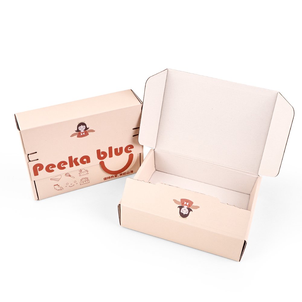 Wholesale customization Custom Private Mailing Box Personal Items Corrugated Cardboard Packaging Box With Tear Tape