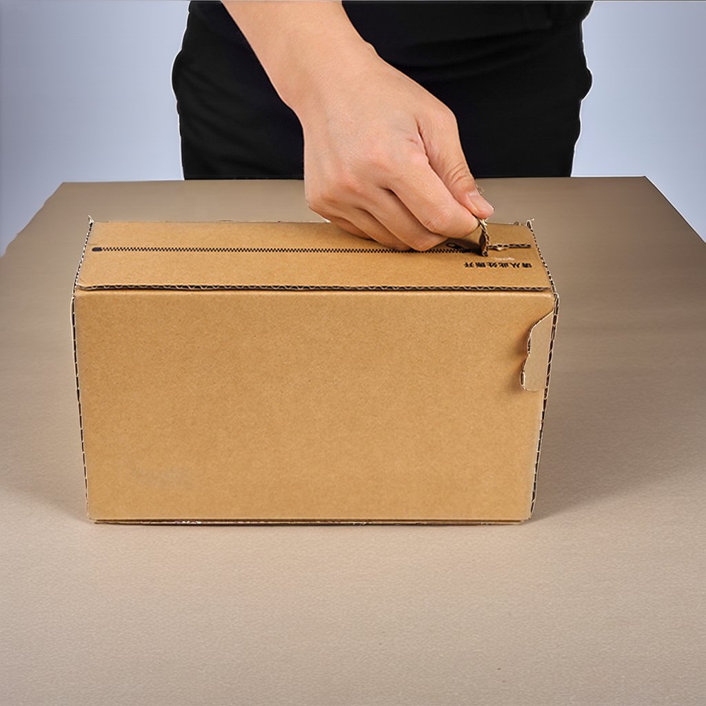 Custom Self-Adhesive Corrugated Carton Boxes with Tear Strip and Zipper Self-Sealing Mailer for Perfume Shipping