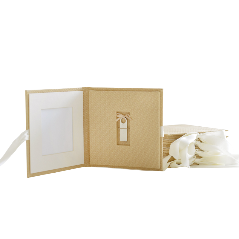 Luxury custom wedding album box picture frame packaging anniversary photo usb flash drive gift box