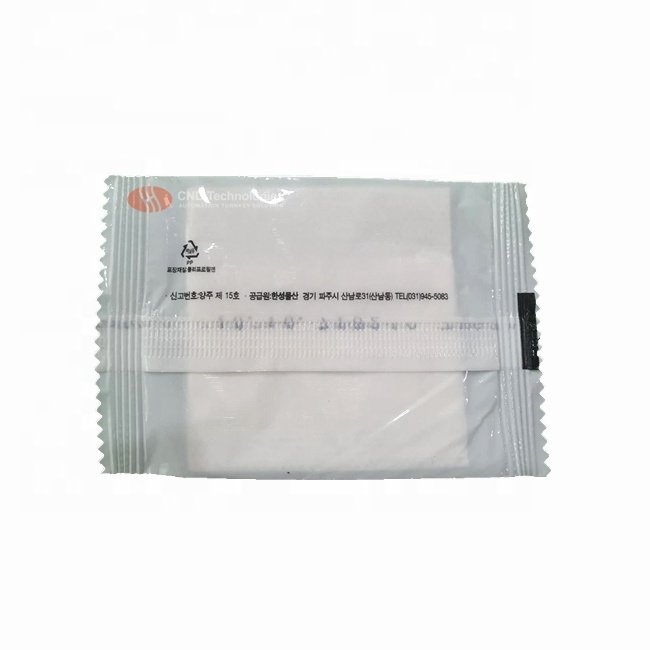 Full automatic single piece disposable wet wipe making machinery separate pocket alcohol wet tissue wrapping machine