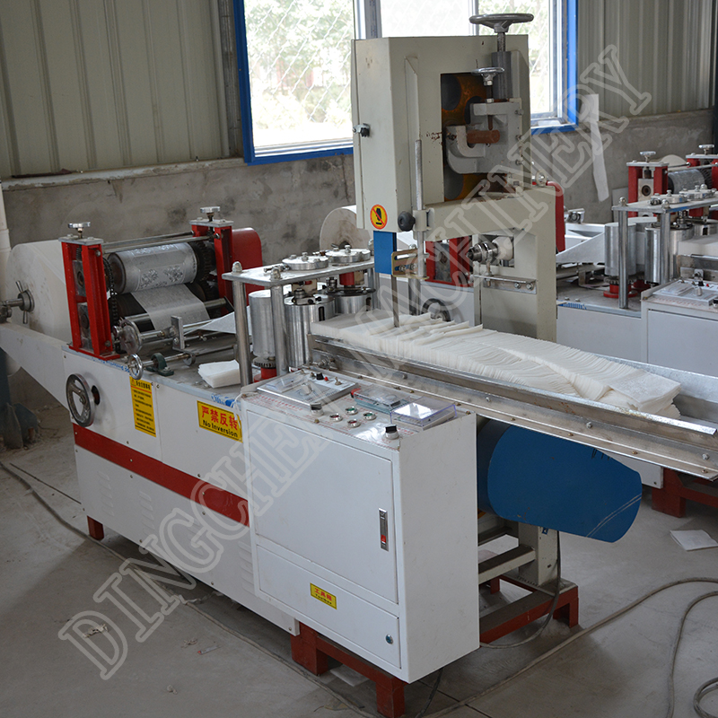 Low Investment Small Size Pocket Handkerchief Tissue Paper Folding Making Machine small napkin making machine automatic