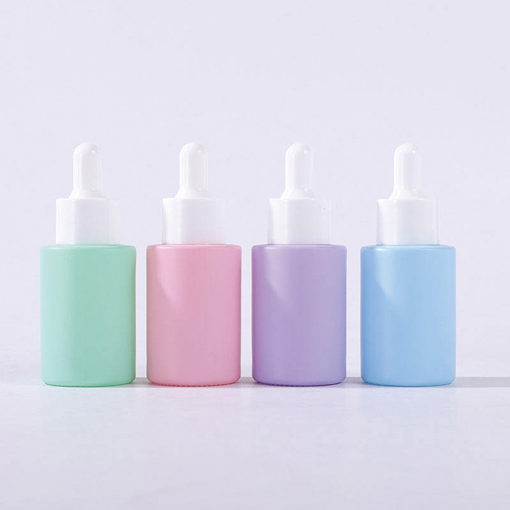 Frosted Amber 30ml 50ml 60ml Glass Cosmetic Face Serum Bottles Custom Empty Luxury Hair Essential Oil Dropper Bottle With Box