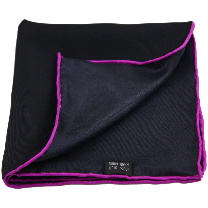 Top Seller Products OEM Service Men's Handkerchief Wholesale/Custom Silk Solid Color Good Quality Woven Pocket Square For Men