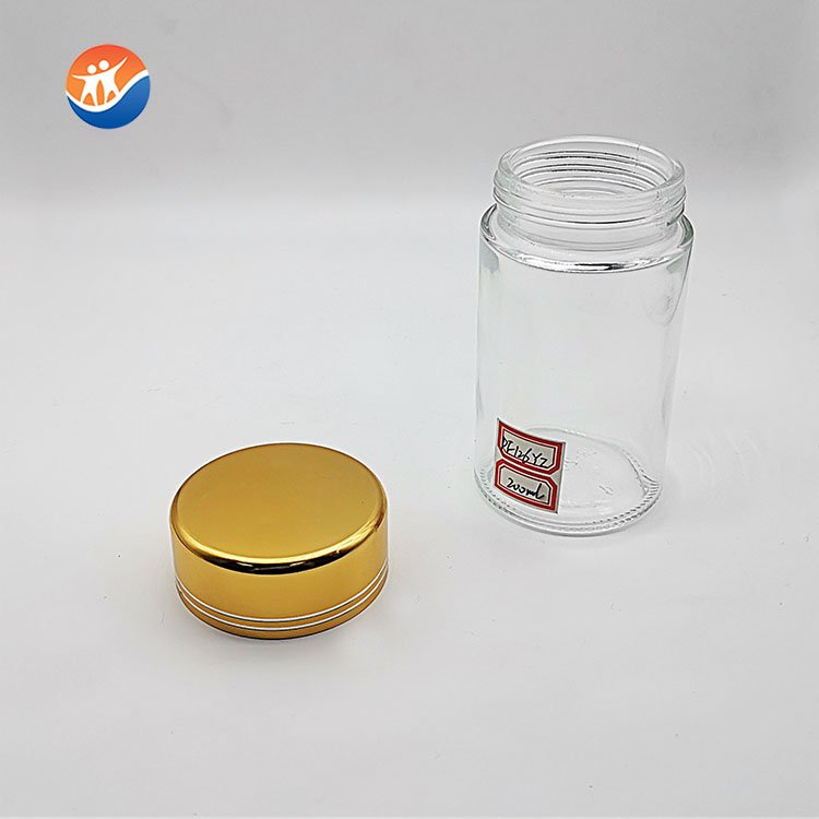 Manufactory Direct 60ml 100ml 120ml 150ml 500ml Wide Mouth Glass Bottle Pill Tablet Container Bottle with Plastic Aluminum Cap