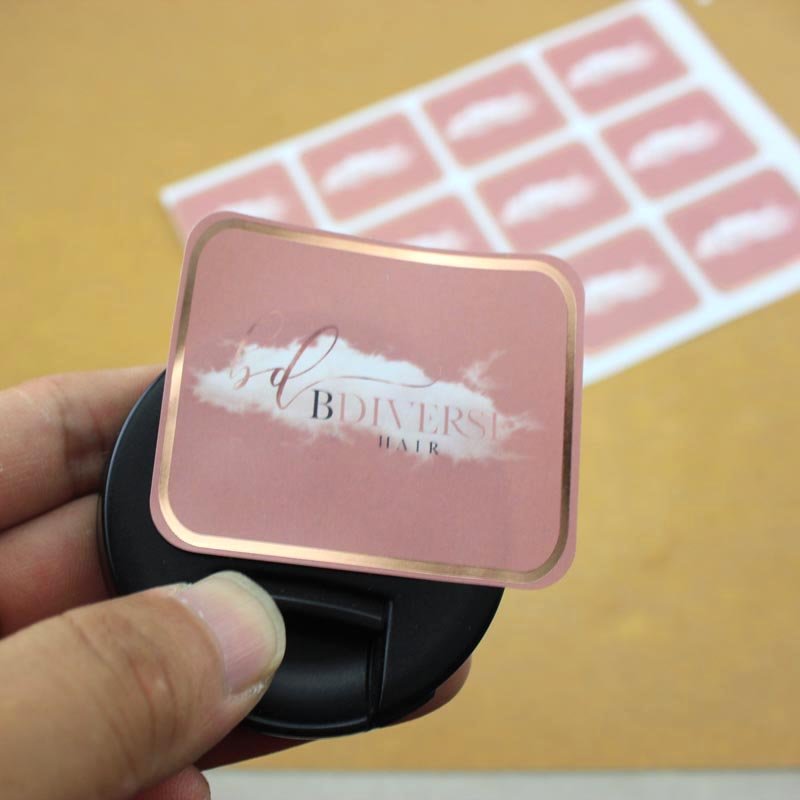 Custom Printed Logo Packaging Label In Roll Waterproof Adhesive Sticker Gold Foil Stickers Labels