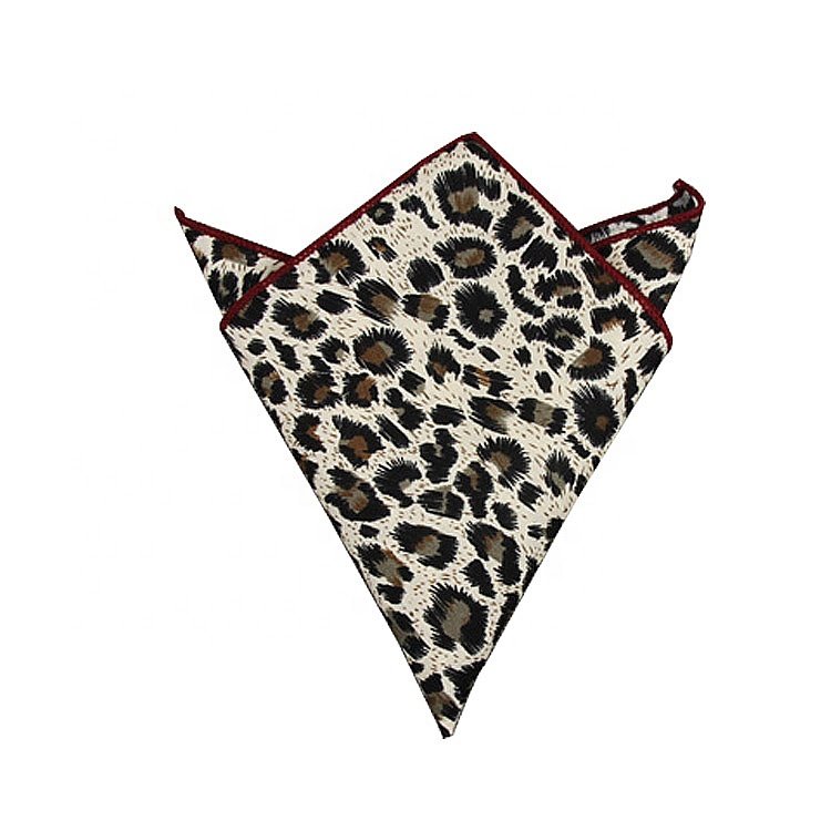 Men's Vintage Printed Cotton Pocket Square Handkerchief Custom Size Jacquard Style Embroidered Pattern Wholesale Price Christmas