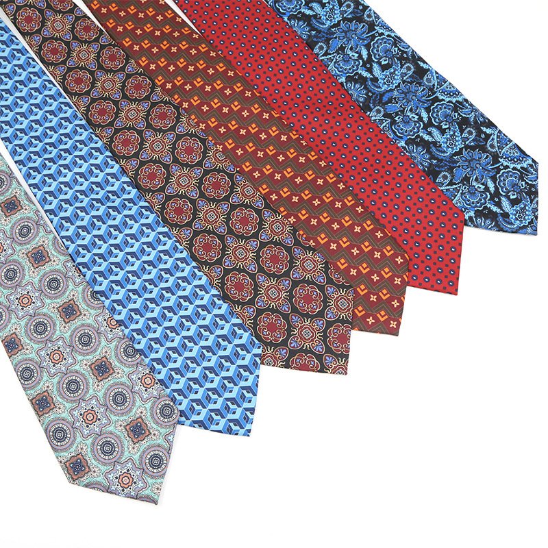 Fashion Men's Polyester Printed Neck Tie In Good Quality Handkerchief Square Pocket Set