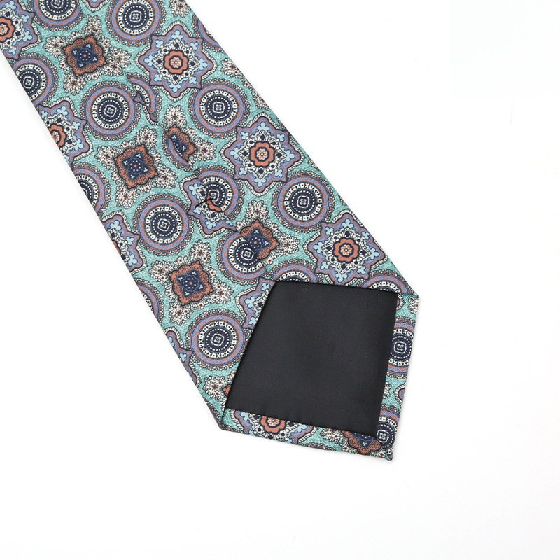Fashion Men's Polyester Printed Neck Tie In Good Quality Handkerchief Square Pocket Set