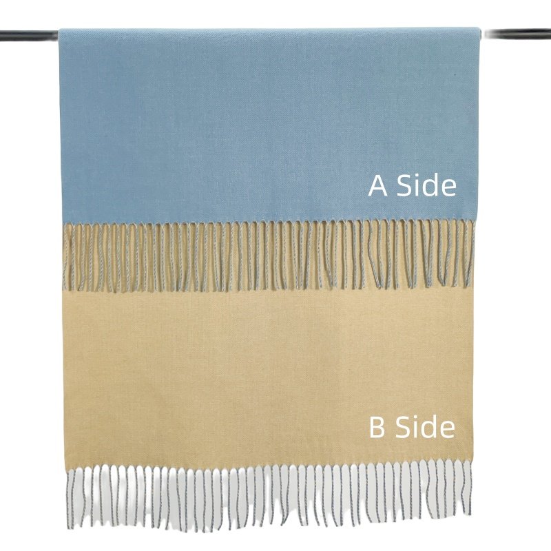 Designer fashion double sided classic soft cashmere scarf Long tassels pashmina shawls warm poncho kashmiri neck warmerfor women