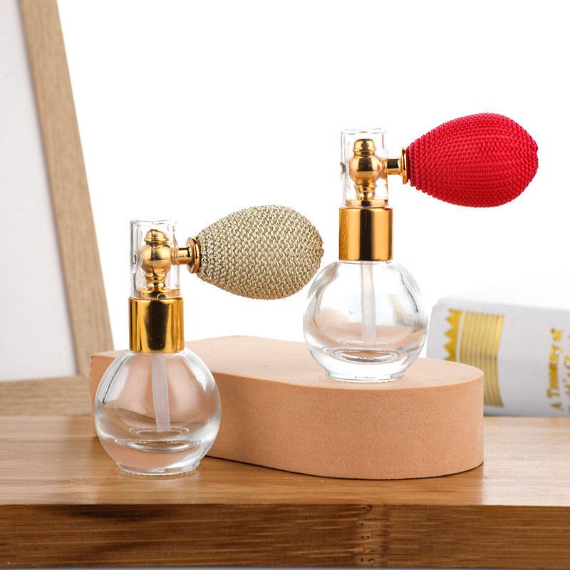 High quality manufacturers supply air bag perfume bottle 10ml13 teeth short air bag powder bottle color change glass bottle