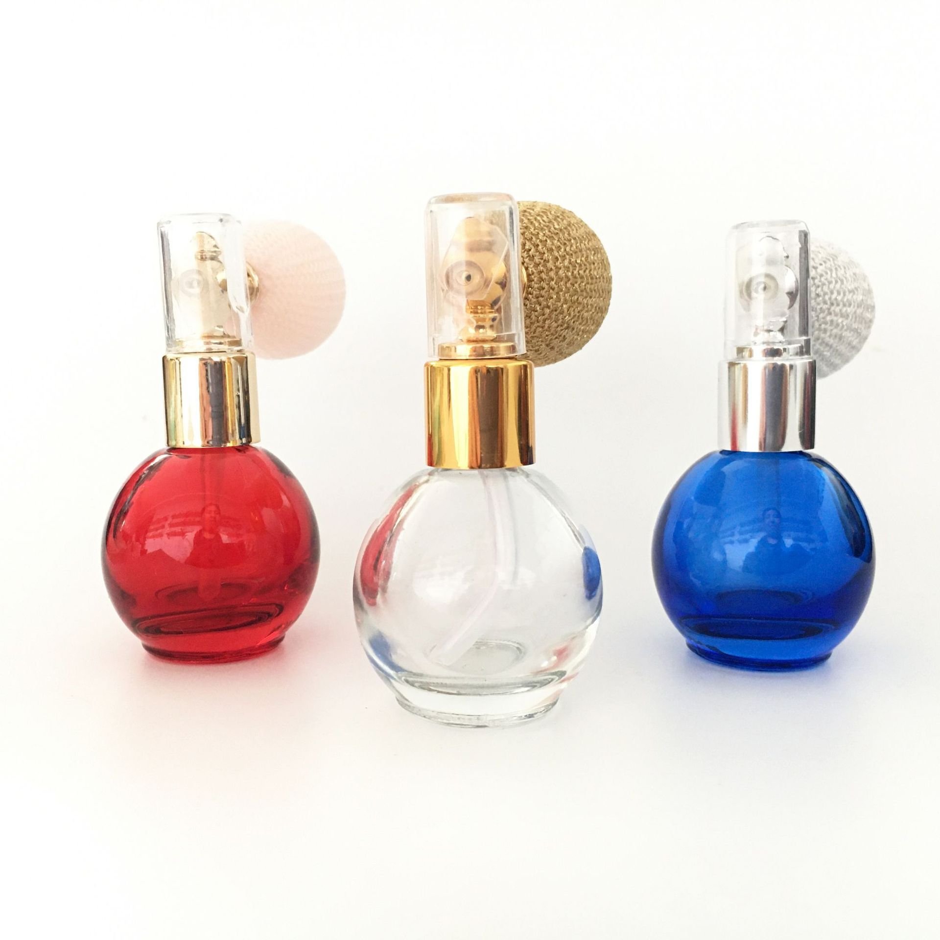 High quality manufacturers supply air bag perfume bottle 10ml13 teeth short air bag powder bottle color change glass bottle