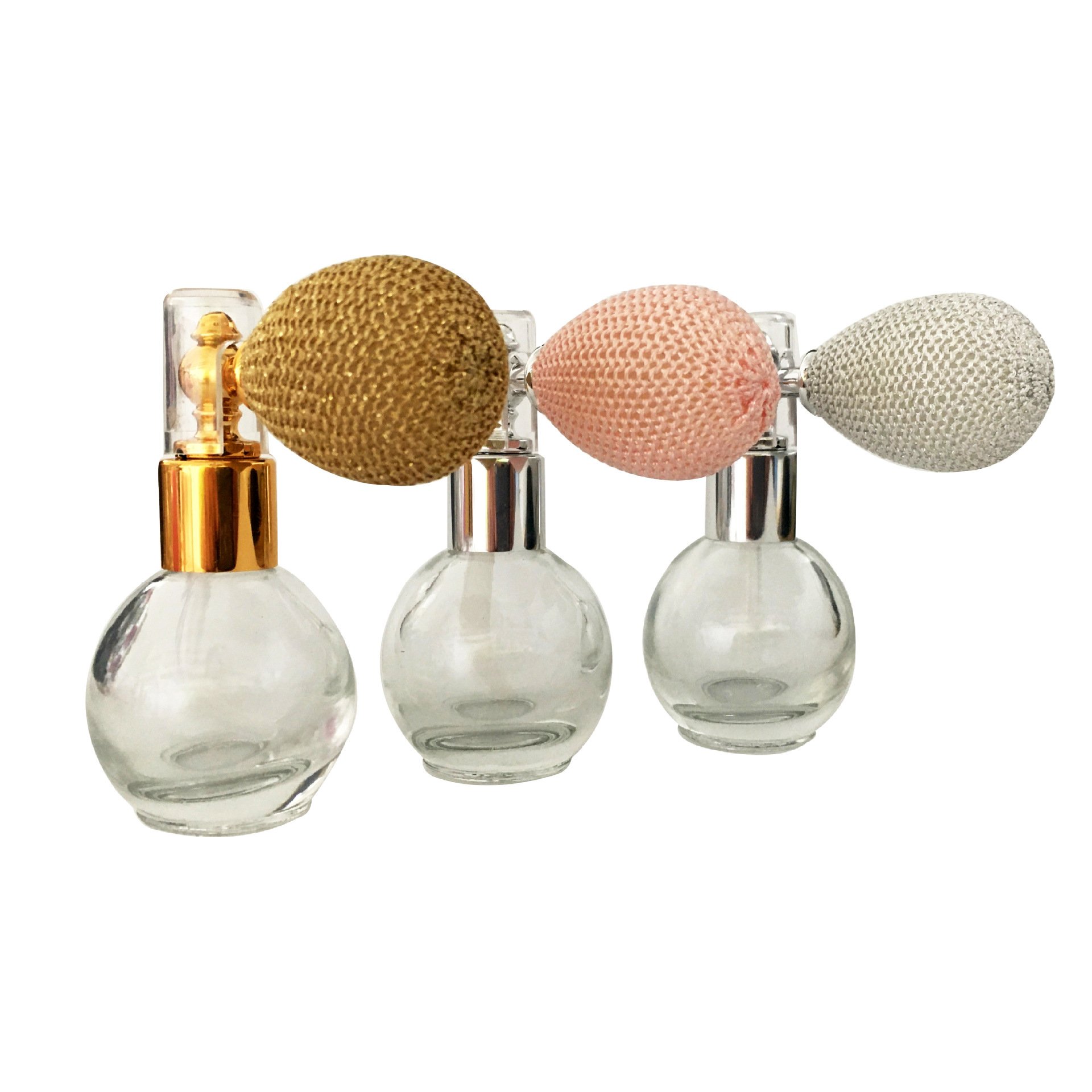 High quality manufacturers supply air bag perfume bottle 10ml13 teeth short air bag powder bottle color change glass bottle